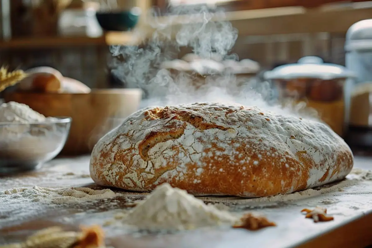 Pain de mie maison au roux d’eau, tranché sur une grille, avec une mie fine et moelleuse visible