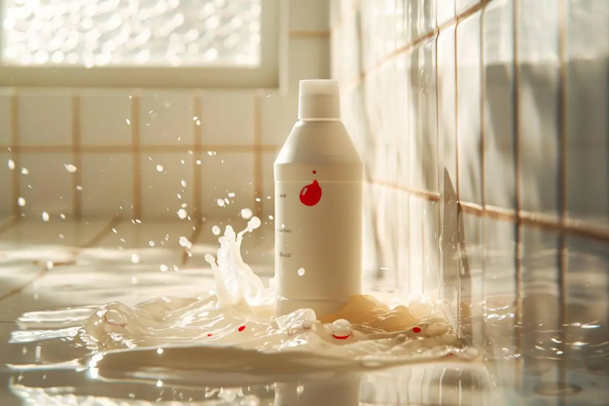 Nettoyage à l'eau froide d'une petite tache de sang sur un drap blanc avec du savon