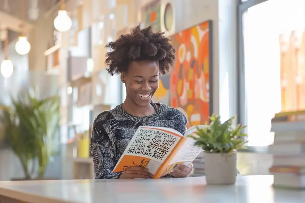 Carnet, tasse et plante sur un bureau lumineux pour illustrer une routine positive au travail